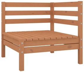 8 pcs conjunto lounge de jardim pinho maciço castanho mel
