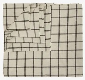 Toalha De Mesa De 150x150 Cm Em Algodão Oriska Bege Tapioca - Castanho Moka Intenso - Sklum