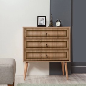 Cómoda Trio – Carvalho Sonoma – 80x90x40 cm