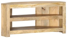 vidaXL Móvel de canto p/ TV 90x45x45 cm madeira de mangueira maciça