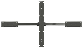 Pé de mesa de jantar em formato de aranha, antracite, 120x68x(72-73) c