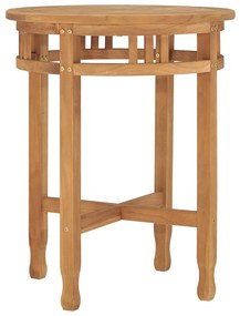 vidaXL Mesa de bistrô Ø60x60 cm madeira de teca maciça