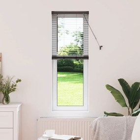 vidaXL Persiana de Janela com cortinas Outros Manual Preto 80 x 130 cm Alumínio