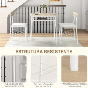 Conjunto de Refeição Compacto 3 Peças "Aurora" com Mesa e Cadeiras – 7