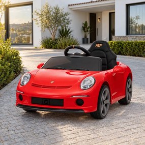 Carro elétrico para crianças RUF GT 12V,com portas rebatíveis, comando remoto, luzes LED dianteiras e traseiras, entrada USB/Aux, bateria de lítio, li