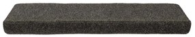 Tapetes de escada 15 pcs 65x21x4 cm tecido agulhado antracite