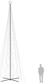 Árvore de Natal em cone 3000 luzes LED 230x800 cm branco quente
