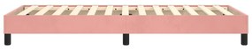 Estrutura de cama 90x190 cm veludo rosa