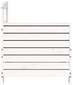 Sofá de jardim c/ apoio braços 69x62x70,5cm pinho maciço branco