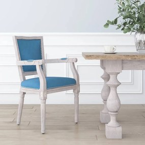 vidaXL Cadeira de jantar veludo azul