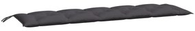 Almofadões banco jardim 2pcs 180x50x7cm tecido oxford antracite