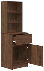 Mesa cabeceira 39x35x125cm derivados madeira carvalho castanho