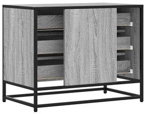 Cómoda com 3 Gavetas - 70x41x56 cm - deriv. madeira - cinzento sonoma