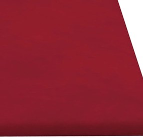Painel de parede 12 pcs 90x30 cm veludo 3,24 m² vermelho tinto