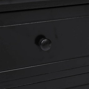Móvel de TV 108x30x40 cm madeira paulownia maciça preto