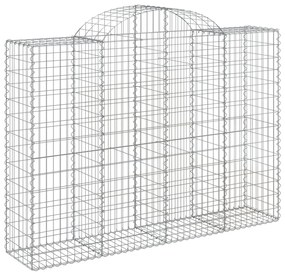 Cestos gabião arqueados 9pcs 200x50x140/160cm ferro galvanizado