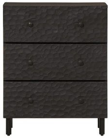 Móveis de apoio 2 pcs 60x33x75cm madeira mangueira maciça preto