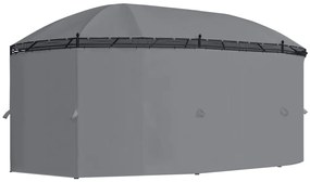 Gazebo com cortinas 520x349x255 cm antracite