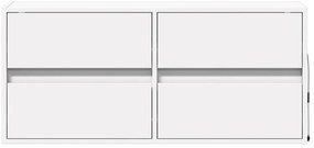 Móvel de parede para TV com luzes LED 100x31x45 cm branco