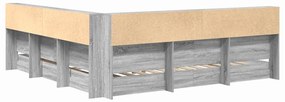 Cama estante Cinza Sonoma 180x200 cm Madeira engenheirada