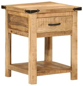 Mesa de cabeceira 40x40x50 cm madeira mangueira maciça