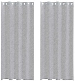 Cortinas 2 pcs Cinzento-escuro 140 x 225 cm Poliéster
