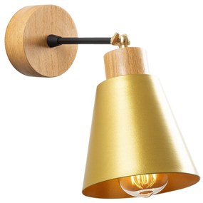 Candeeiro de Parede Manavgat – Dourado – 14 cm x 25 cm