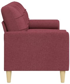 Sofá 3 lug. + almofadas decorativas 210cm tecido vermelho tinto