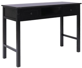Secretária 108x45x76 cm madeira de paulownia maciça preto