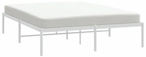 Estrutura de cama 140x200 cm metal branco