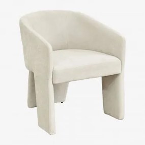 Pack De 2 Sillas De Comedor Tapizadas Jimena Chenille Beige Creme - Sklum