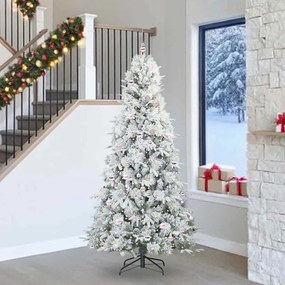 vidaXL Árvore de Natal Articulada Artificial Branco 240 cm PE e PVC