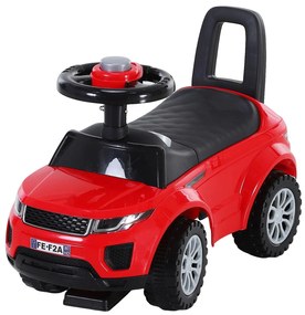 HOMCOM Carro Andador Bebê sem Pedais Alto-falante Integrado Design Seguro 60x38x42cm Vermelho | Aosom Portugal