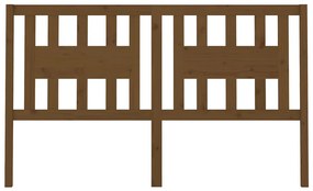 Cabeceira de cama 141x4x100 cm pinho maciço castanho mel