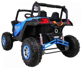 Buggy elétrico para Crianças 24V 4x4 2 Lugares UTV-MX Rodas de EVA, Assento de couro Azul