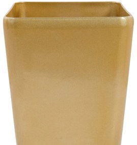 Conjunto de 2 vasos para plantas em pedra dourada 30 x 30 x 57 cm MODI Beliani