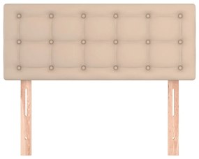 Cabeceira de cama couro artificial 90x5x78/88 cm cappuccino