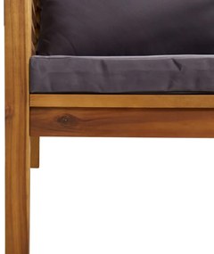 8 pcs conjunto lounge de jardim com almofadões acácia maciça