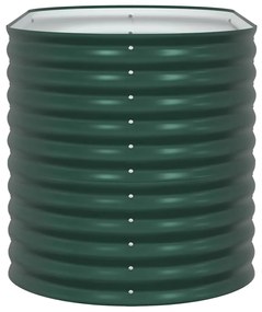 Canteiro de Jardim Verde vidaXL 160x80x81 cm em Aço Galvanizado