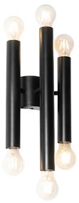 Aplique Art Deco Preto 6 Luzes - Tubi Art Deco
