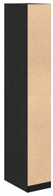 Guarda-roupa de Carvalho Preto da 30 x 50 x 200 cm - Feito de madeira
