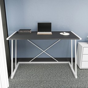 Secretária de Estudo Adelaide - Branco Antracite - 114x60x75 cm
