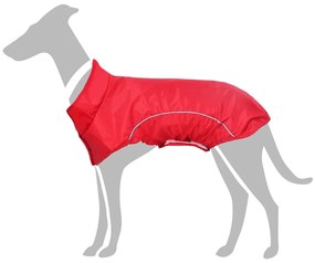 Capa de chuva para cães com tiras reflectoras vermelho 4XL