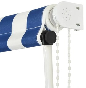Toldo retrátil 250x150 cm azul e branco