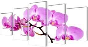 Políptico com impressão orquídea 100 x 50 cm