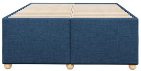 Estrutura de cama sem colchão 120x190 cm tecido azul