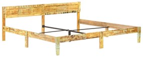Estrutura de cama madeira recuperada maciça 200x200 cm