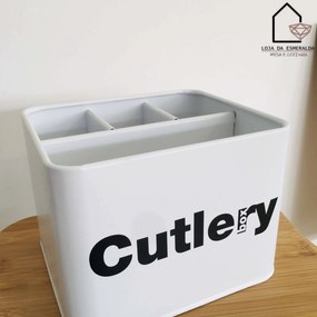 Porta-Utensílios | Metal Branco