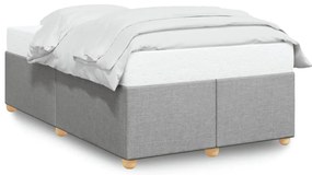 vidaXL Estrutura de cama sem colchão cinza claro tecido