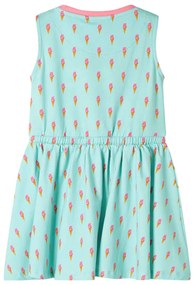 Vestido de criança com cordão menta-claro 104